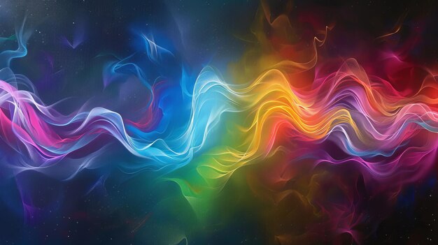 Colorful Abstract Digital Waves Background