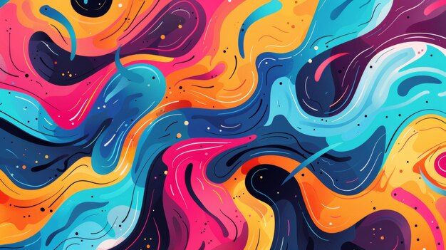 colorful abstract doodle wallpaper