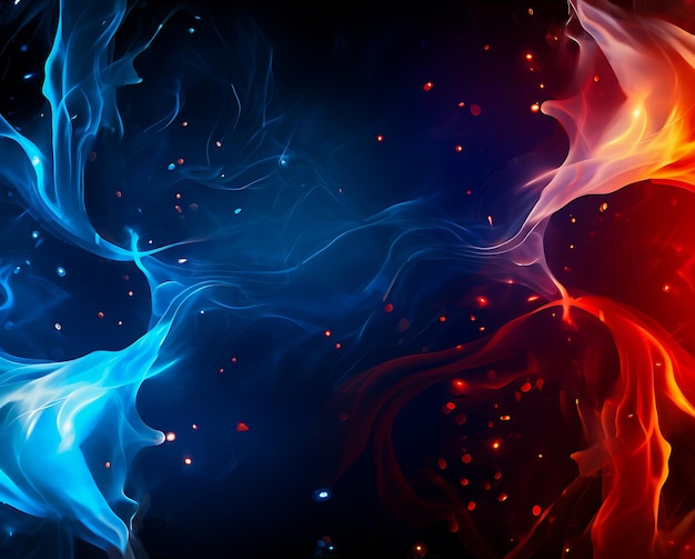 Colorful abstract fire background ai generated