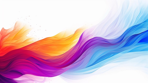 colorful abstract flow fractal psychedelic on white background