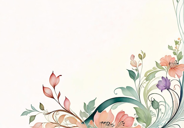 Photo colorful abstract flowers watercolor watercolor background floral pattern for wallpaper