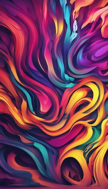 Colorful abstract flowing lines wallpaper