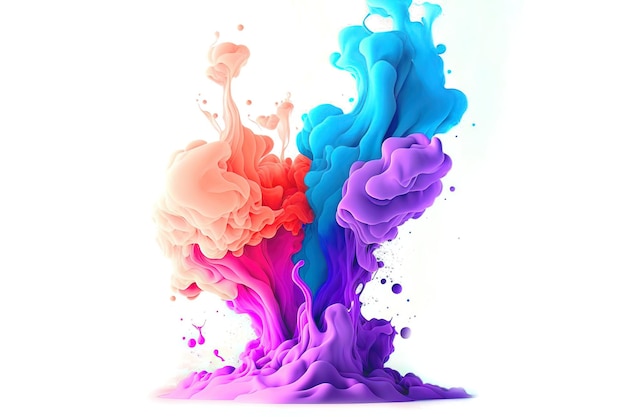 Colorful abstract fluid texture for a bold banner generative ai