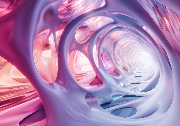 Photo colorful abstract futuristic tunnel