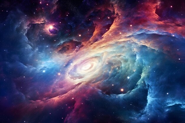 Premium AI Image | Colorful abstract galaxy astronomy stars background