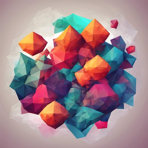 Photo colorful abstract geometric background design generated by ai