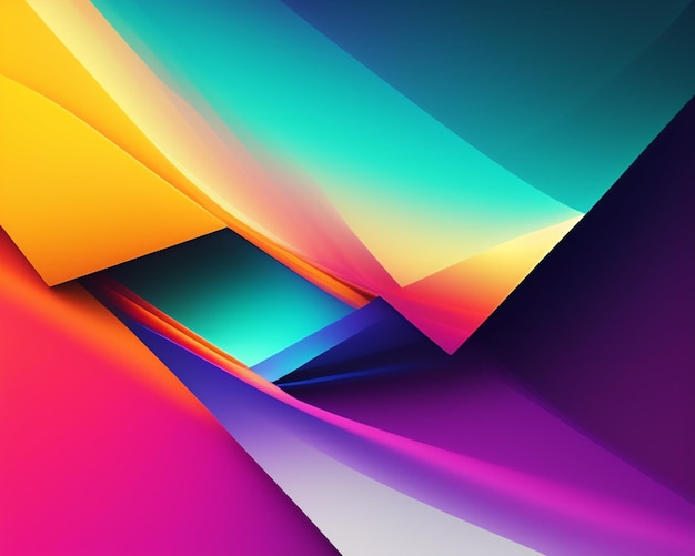 Colorful abstract geometric background with negative space