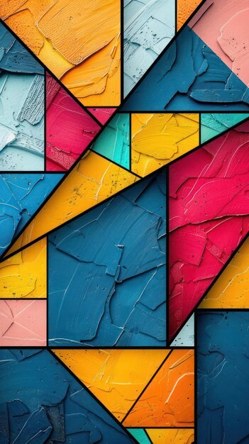 Photo a colorful abstract geometric background with a variety of shapes and colors