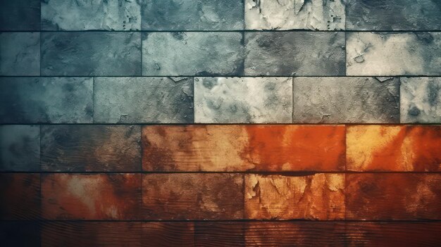 Photo colorful abstract grunge background with brick texture