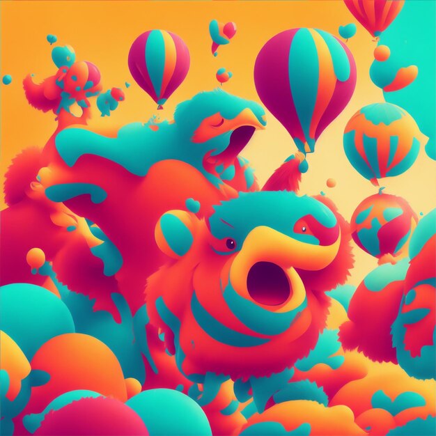 Colorful abstract illustration image