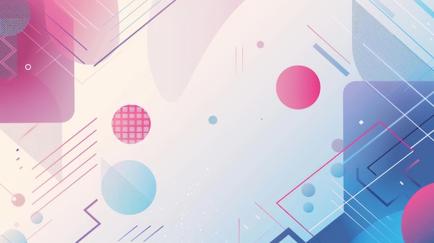 a colorful abstract illustration of a pink and blue abstract background