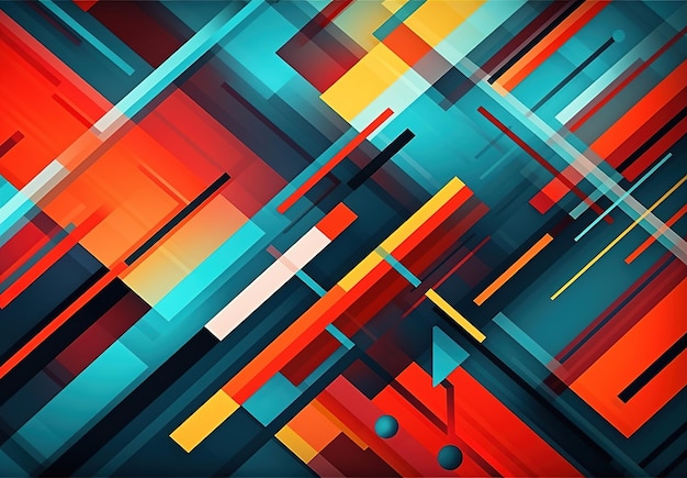 A colorful abstract illustration of a series of squares