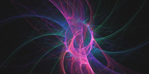 A colorful abstract image of a black background with a black background and a pink and purple design.