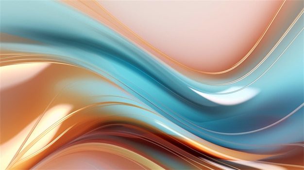 A colorful abstract image of a blue and orange colored abstract.