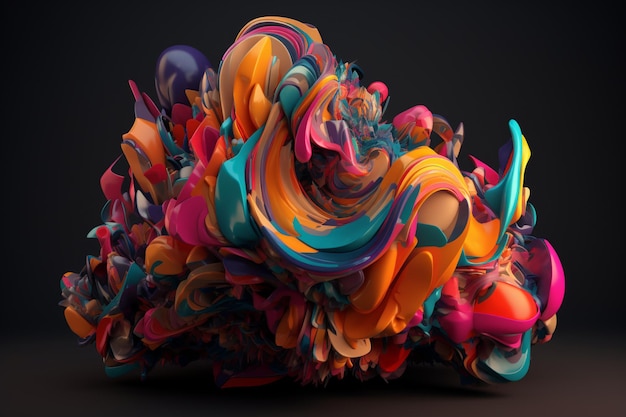 A colorful abstract image of a liquid substance.