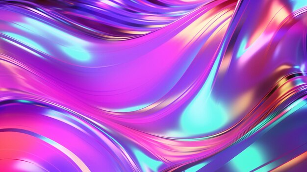 Photo a colorful abstract image of a purple and pink swirldigital color wave gradient curve abstract grap