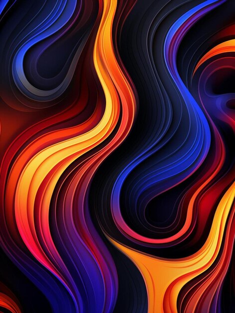 a colorful abstract image of a rainbow colored wave