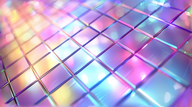 a colorful abstract image of reflective surfaces with intersecting lines