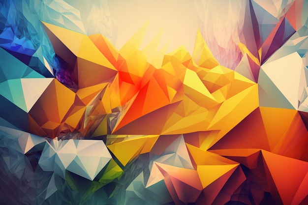 красочное абстрактное изображение треугольника