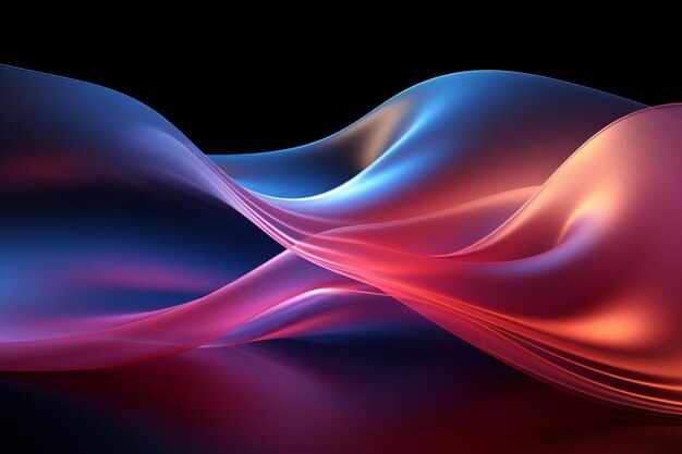 Photo a colorful abstract image of the wave with the colors of the spectrum