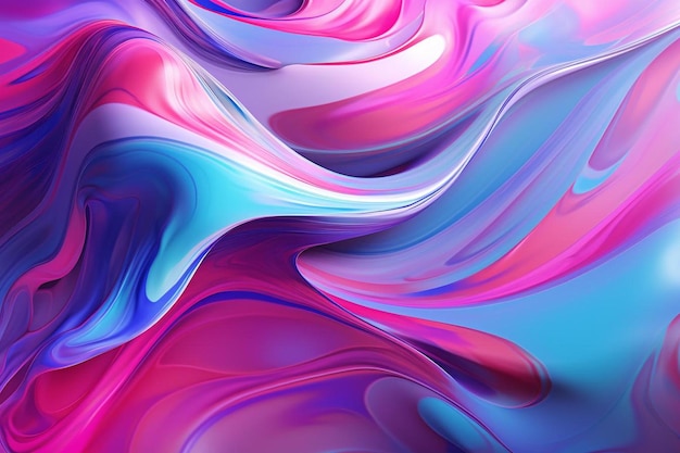 A colorful abstract image of a wave with the words