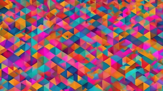 Colorful abstract isometric geometry pattern generative ai