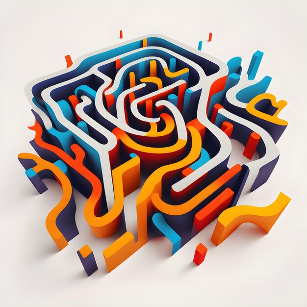 Colorful abstract labyrinth