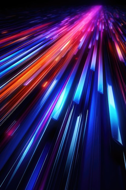 Photo colorful abstract light streaks