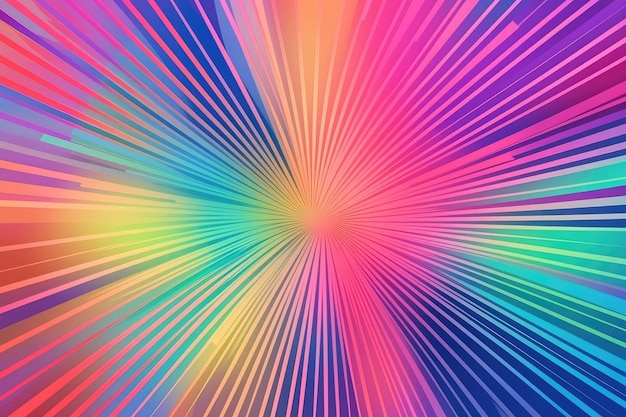 Красочные абстрактные линии на фоне Генеративный ИИ