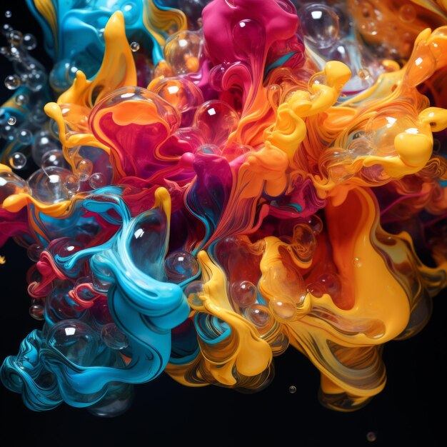 Colorful Abstract Liquid Explosion