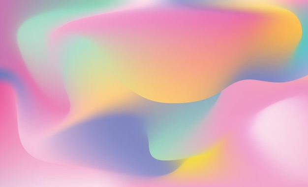 다채로운 추상적인 액체 그라디언트 배경 파스텔 벽지