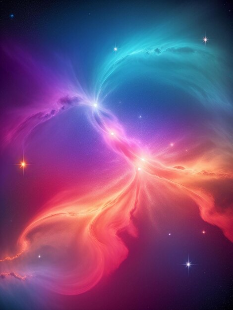 Colorful abstract nebula space background