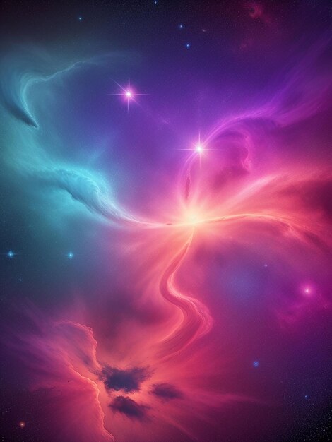 Colorful abstract nebula space background