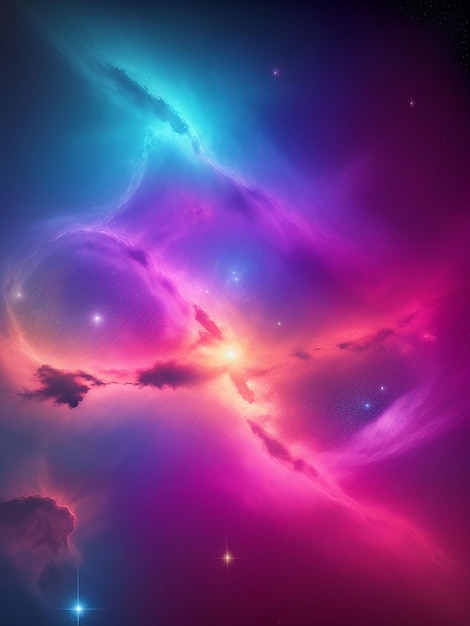 Colorful abstract nebula space background