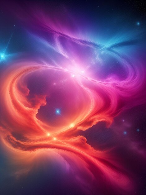 Colorful abstract nebula space background