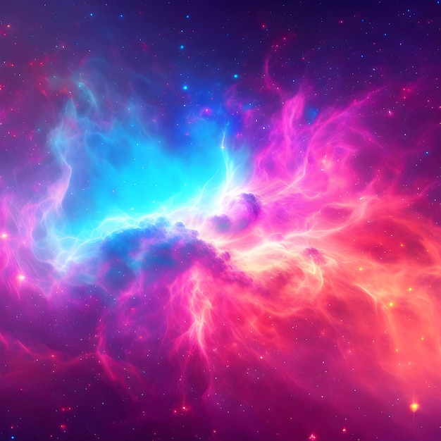 Colorful abstract nebula space background