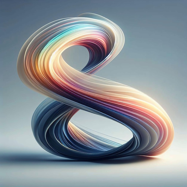 a colorful abstract number is shown with a white background