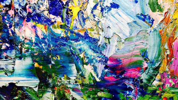 Pittura a olio astratta variopinta su tela