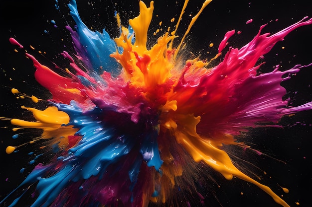colorful abstract paint splash background