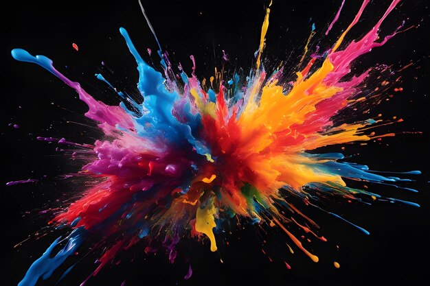 colorful abstract paint splash background