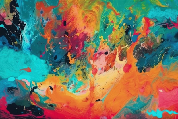 Colorful abstract painting Generative AI