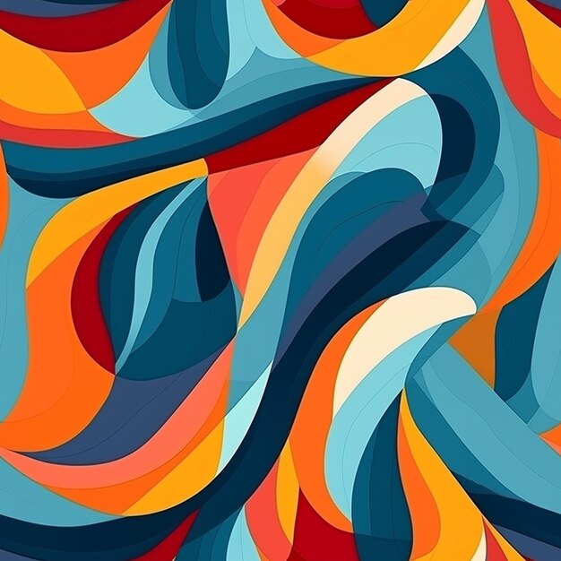 a colorful abstract painting of a rainbow colored background.