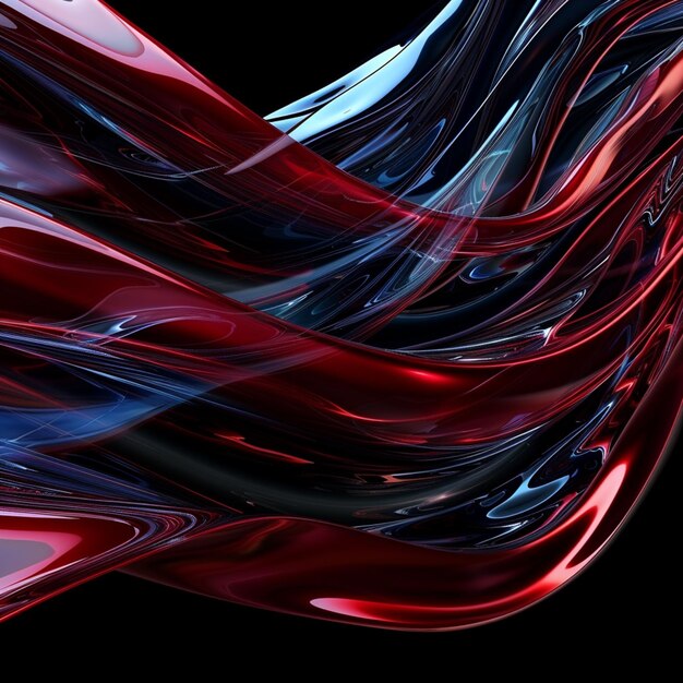 Photo a colorful abstract painting of a rainbow colored wave