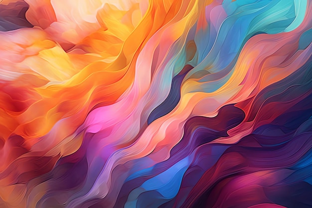 A colorful abstract painting with a colorful background