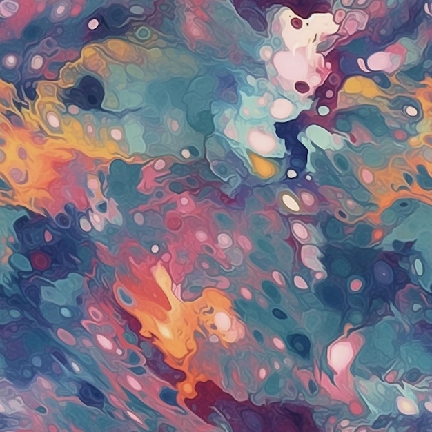 A colorful abstract painting with a colorful background