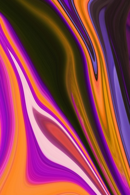 A colorful abstract painting with a purple and orange background.