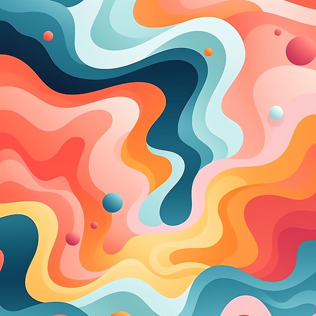 a colorful abstract painting with a wavy pattern