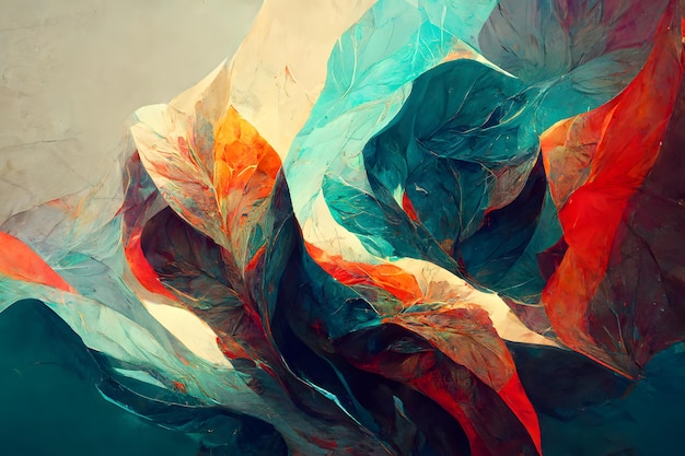 Colorful abstract paintinglike background neural network generated art