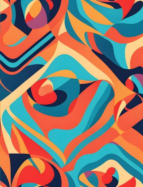 Colorful abstract pattern design created with generative ai