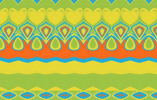 섬유 및 디자인을 위한 다채로운 추상 패턴 기하학적 패턴이 있는 풀 컬러 패턴 추상